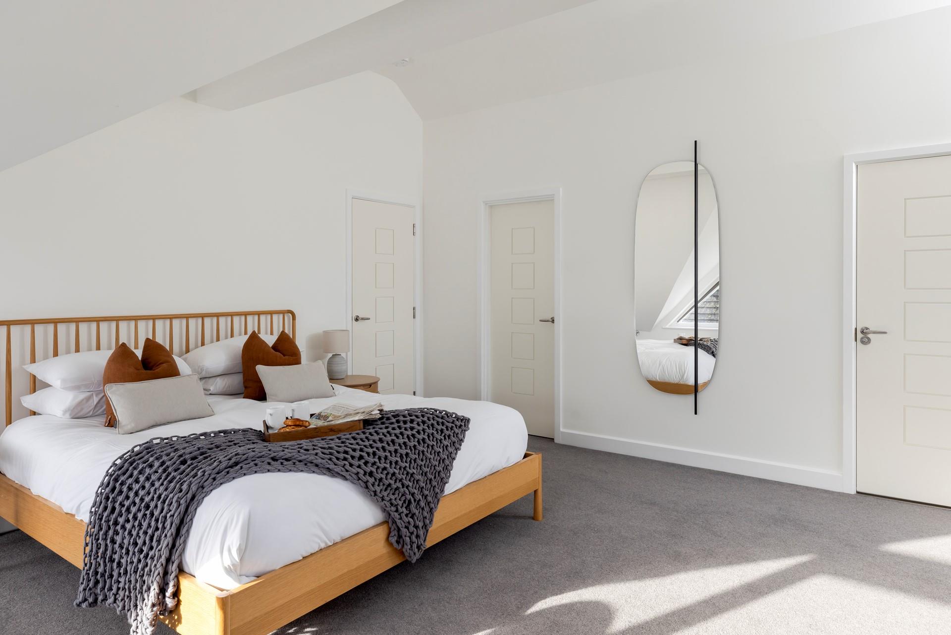 Soft sheets and fluffy towels welcome you to the property.