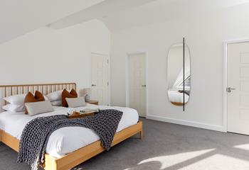 Soft sheets and fluffy towels welcome you to the property.