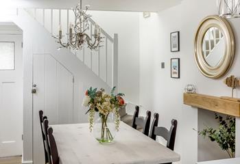 Spend quality time together as a family at meal times in the stylish dining room.