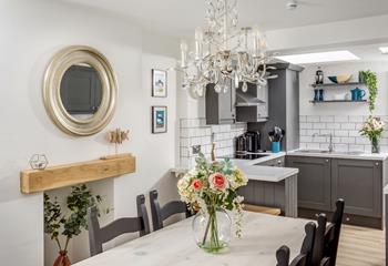 The Open plan dining and kitchen space means you entertain while cooking a delicious meal.