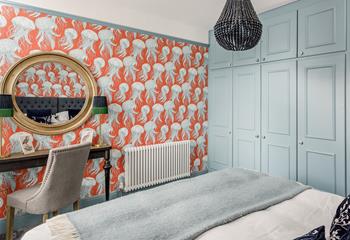 Decide on the day's plans whilst you sip your morning coffee admiring the wallpaper.