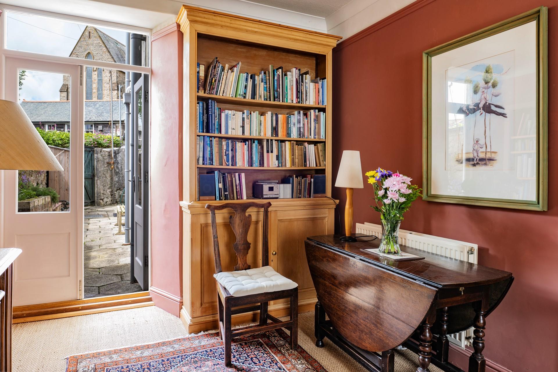 Wander to the outside area where you can enjoy views of the church and sea glimpses.