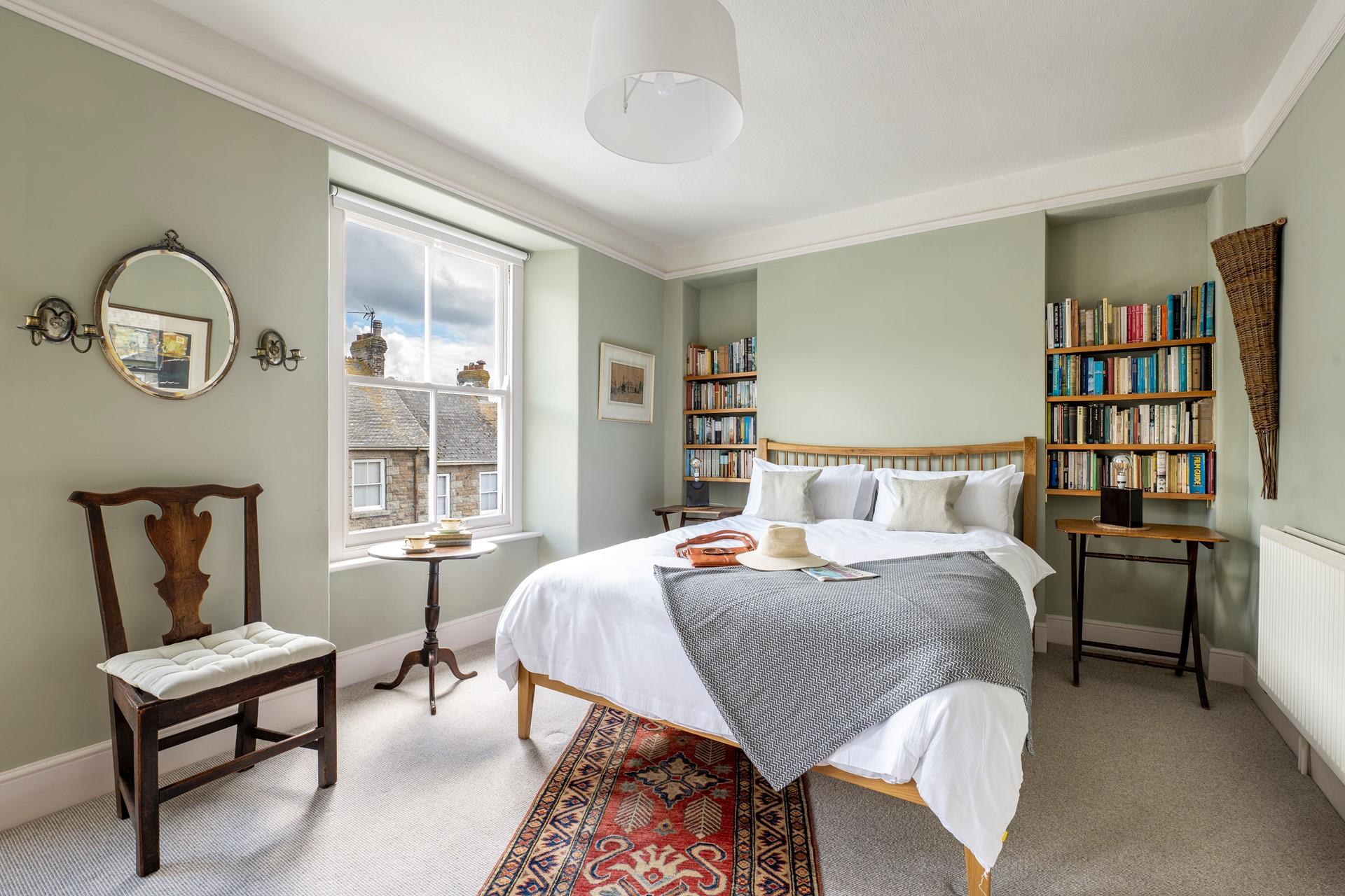 Sink into the soft sheets in the king size bed and drift off to sleep.