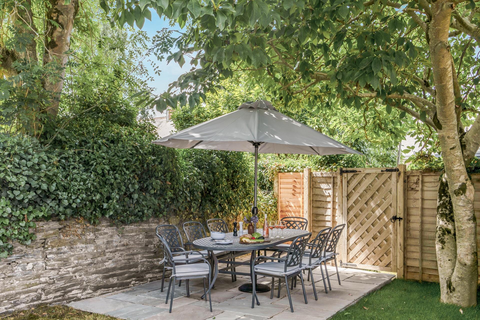 The suntrap garden is perfect for long lazy lunches.