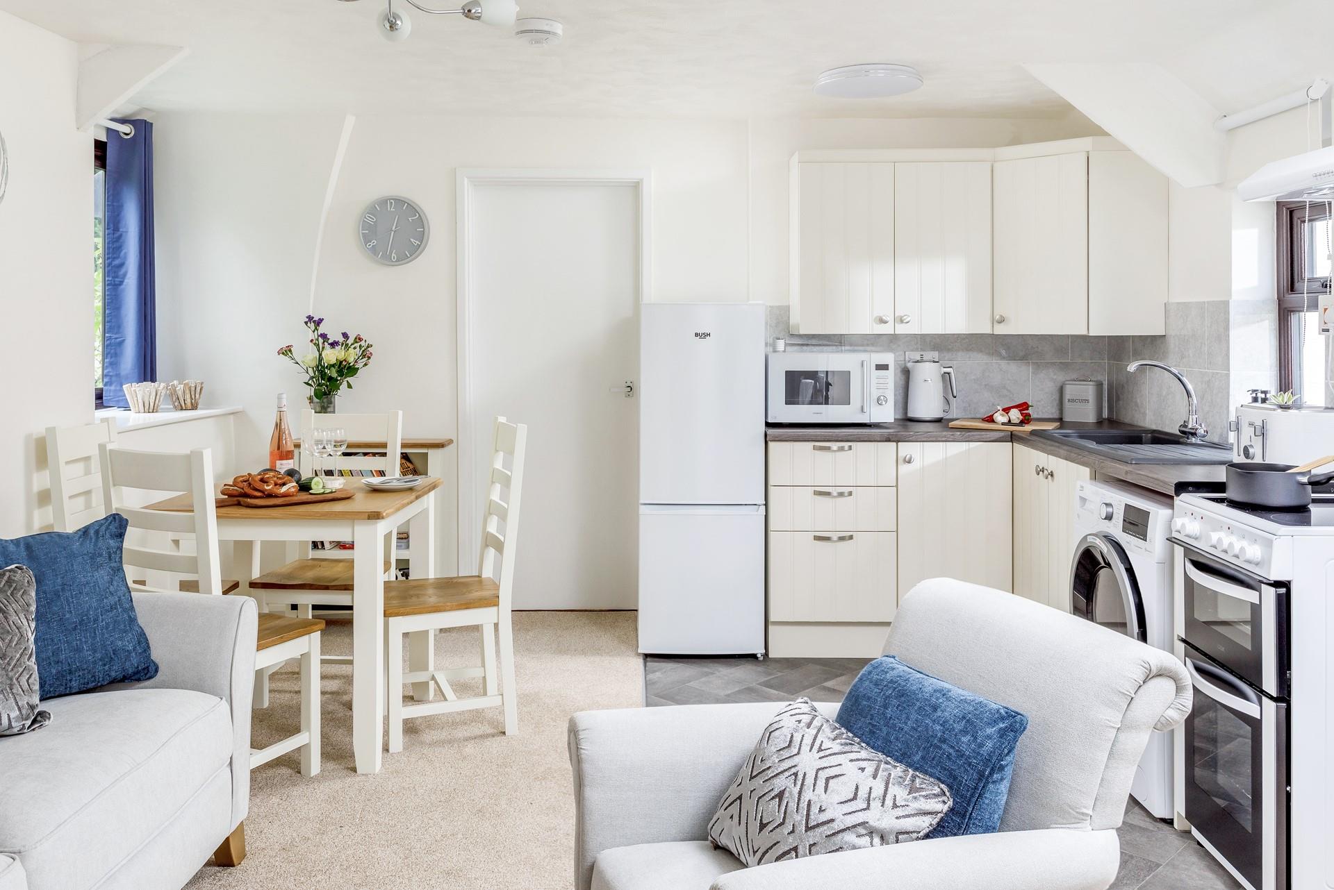 Cook up a storm in the well-equipped kitchen using local ingredients.