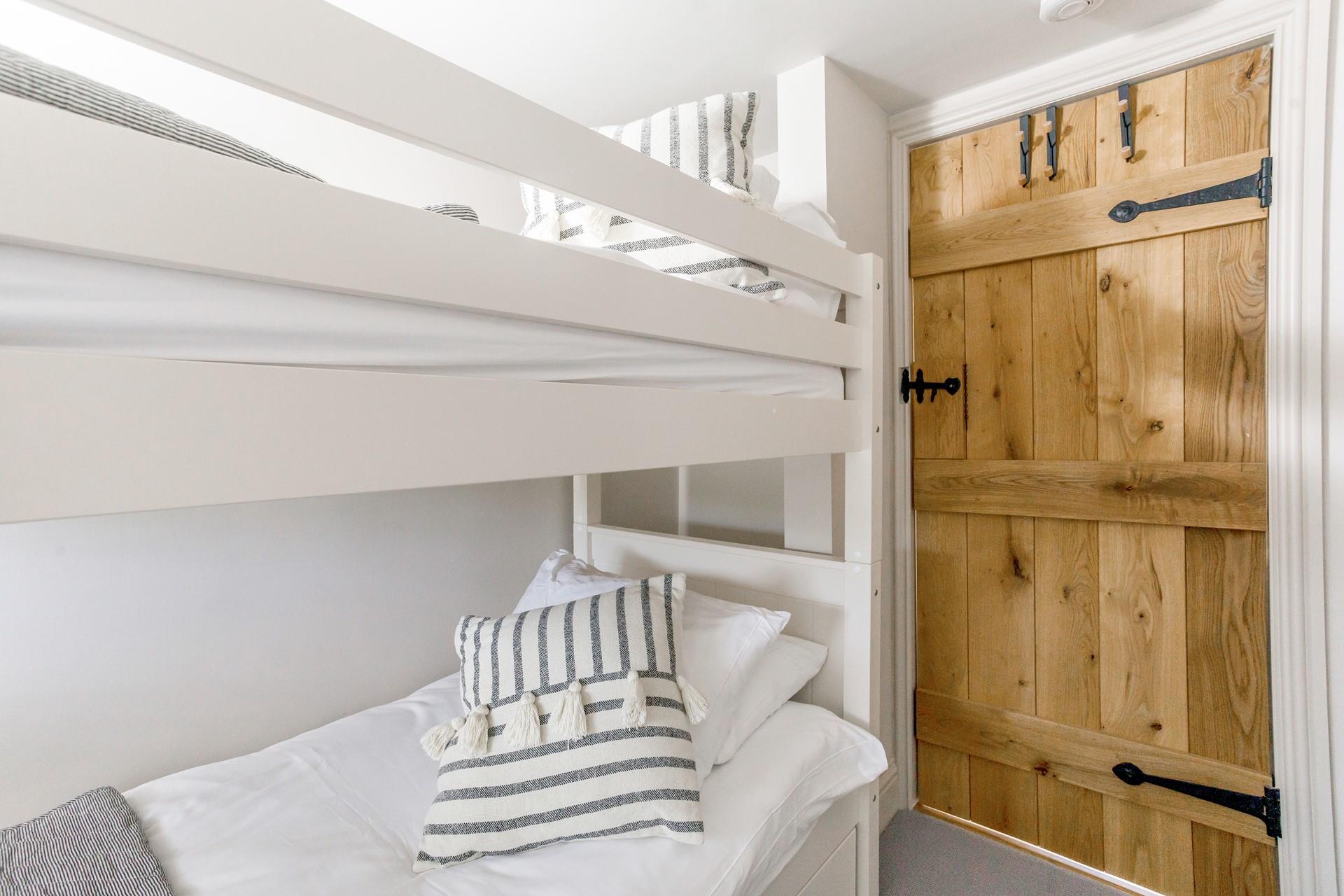 The bunk beds are suitable for two children or two smaller adults.