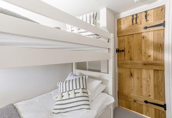 The bunk beds are suitable for two children or two smaller adults.