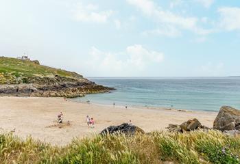 Porthgwidden beach is just a short stroll away for sunbathing days.