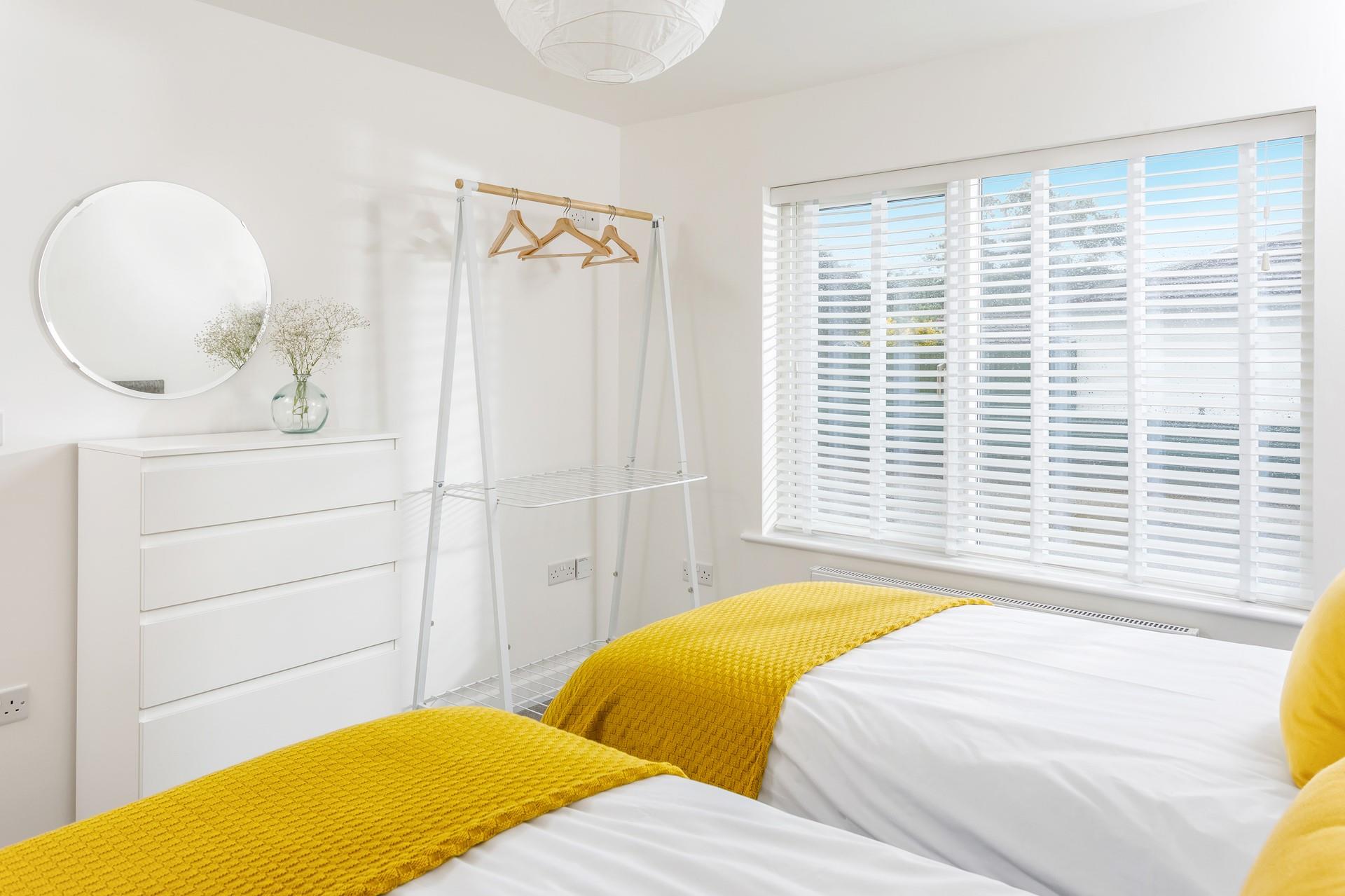 There is ample storage space for your holiday clothes.