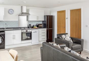 You can cook and relax with ease in the open plan space.