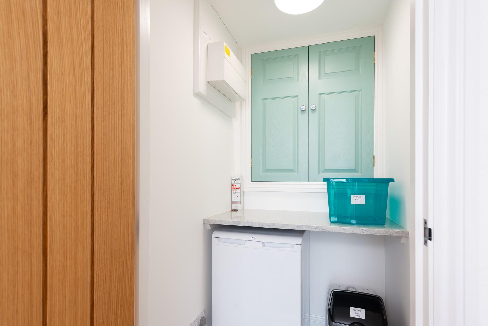 A handy utility space for extra storage.