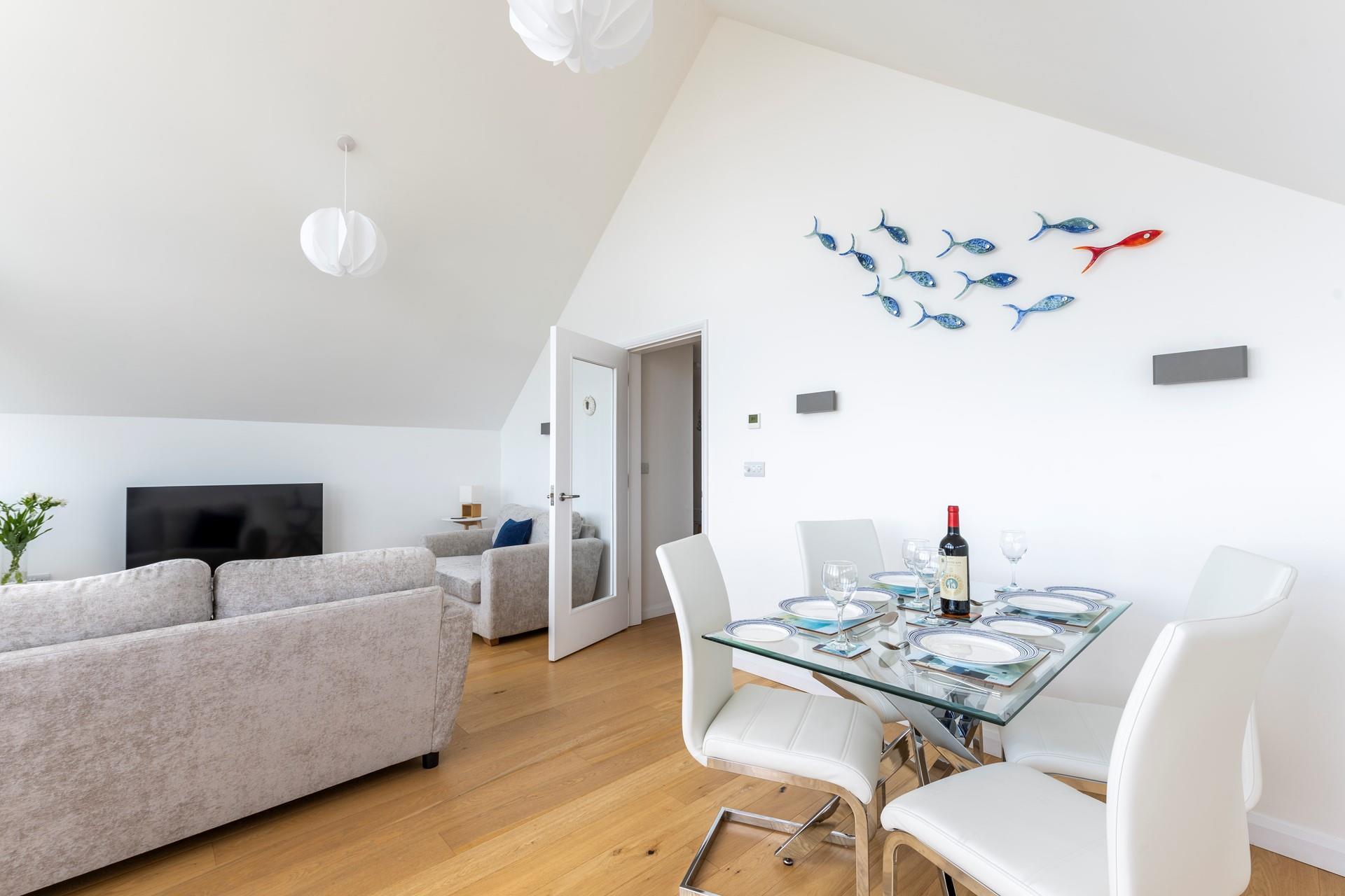 Sit around the dining table and enjoy a tasty meal after a day of exploring.