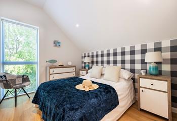 Bedroom 1 has a spacious double bed providing a cosy night's sleep.