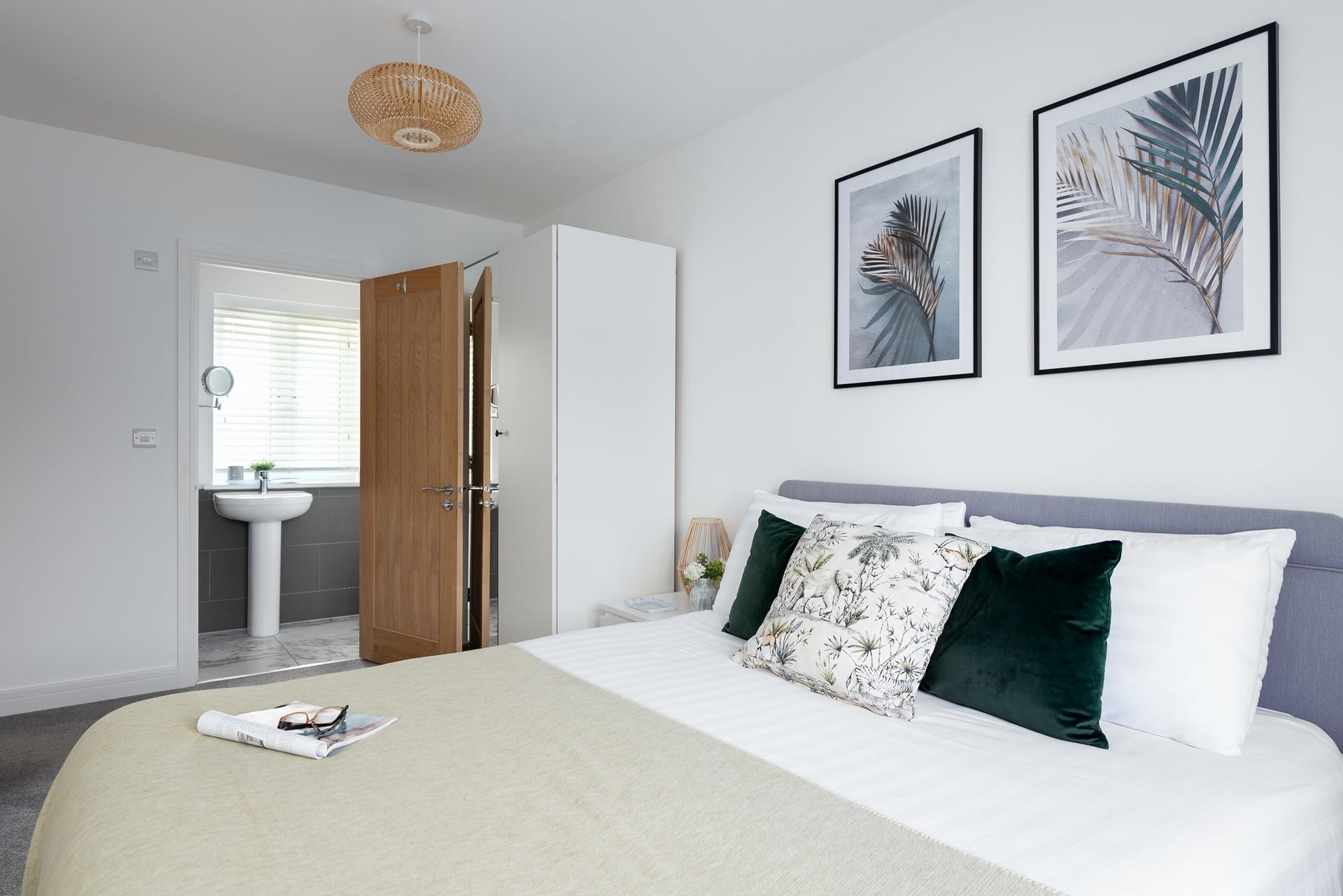 The stylish bedroom has a king size bed and en suite providing a relaxing base to return to.