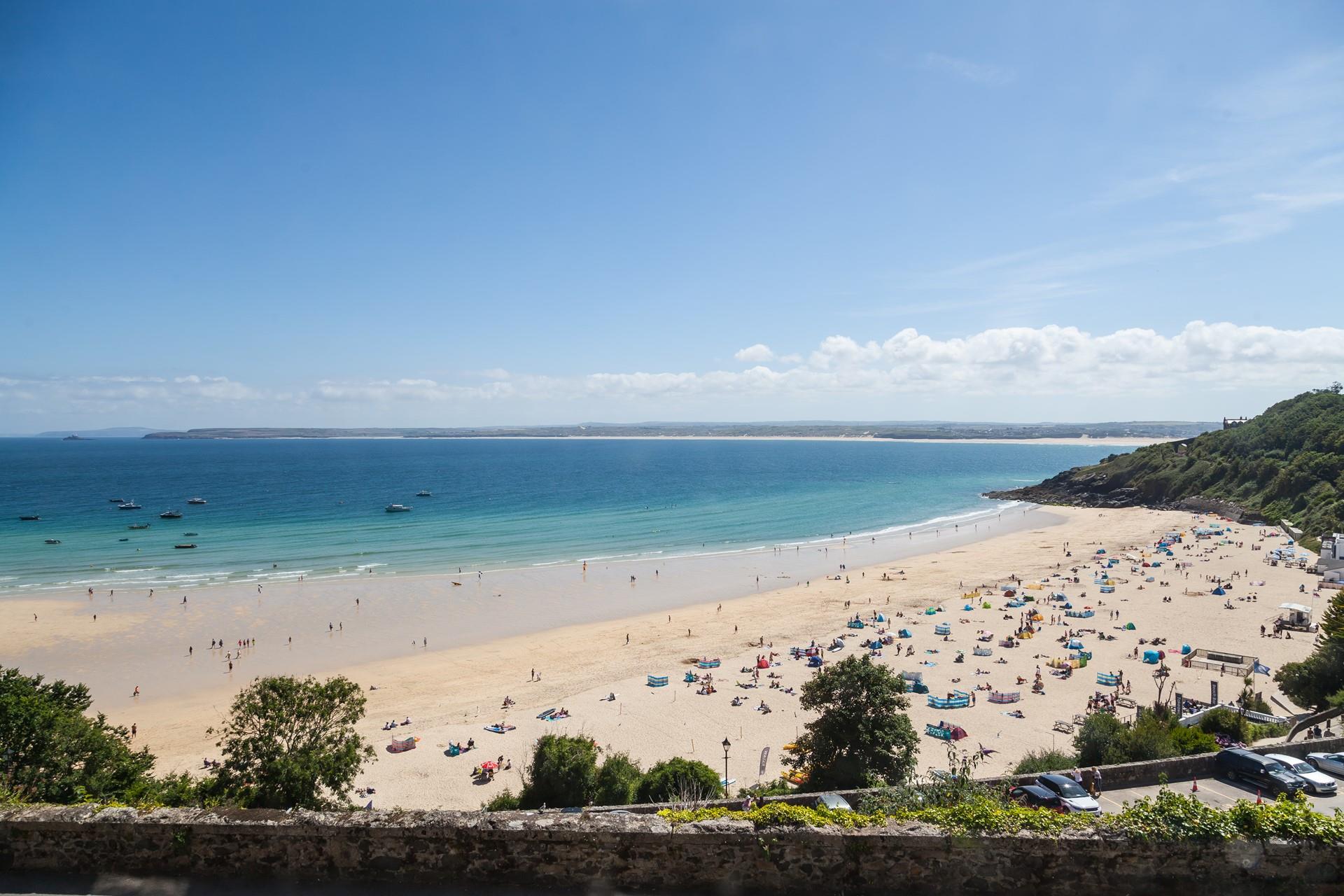 Take the short walk down to Porthminster beach on a sunny day.