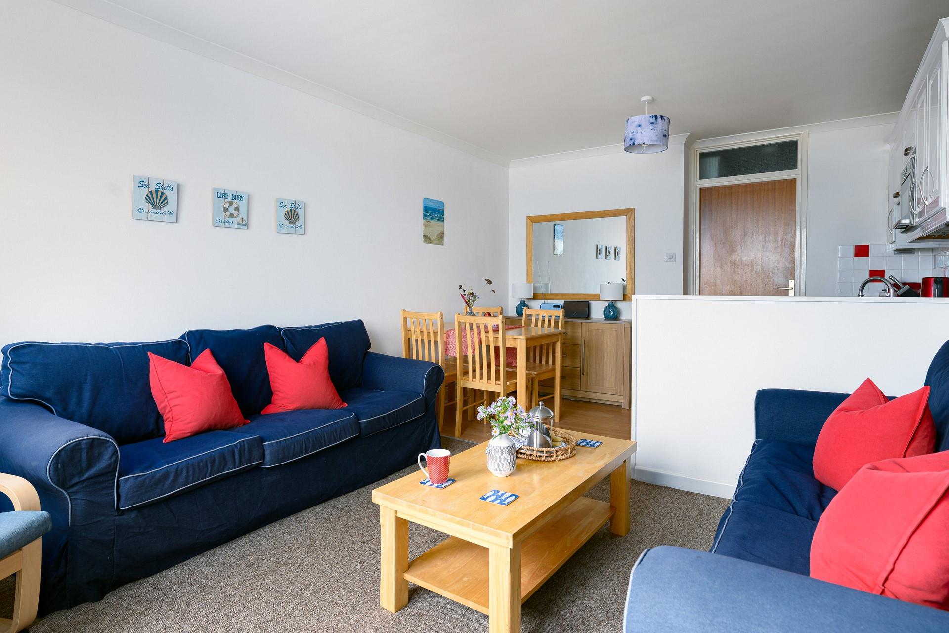 There is room around the dining table for a hearty breakfast before heading out.