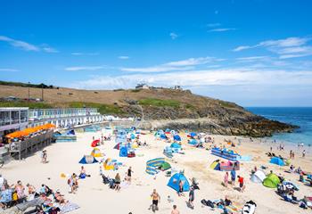 Porthgwidden beach is just a few minutes walk away.