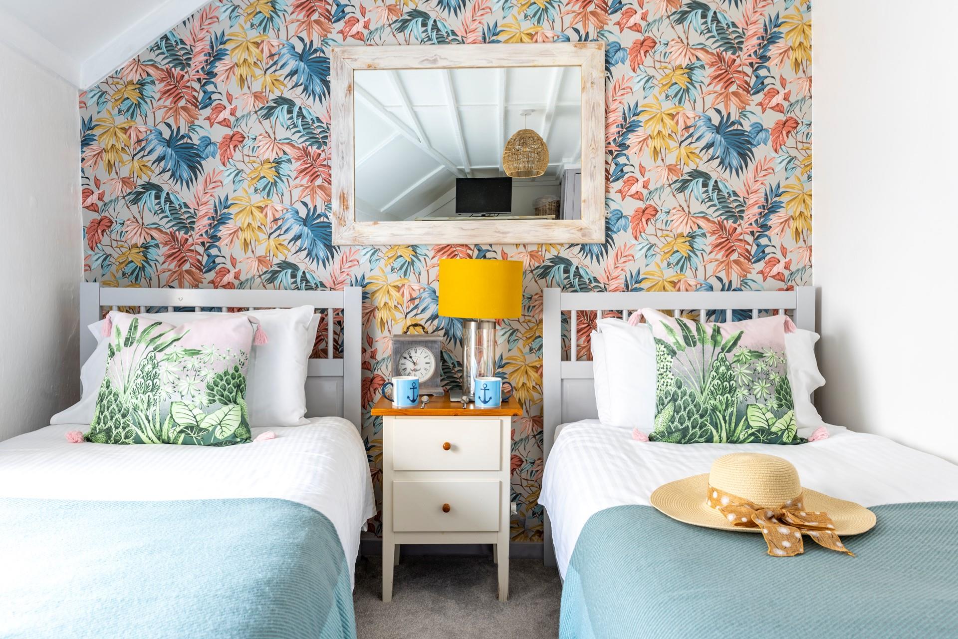 Settle to sleep in the stylishly decorated twin room.