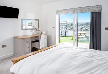 Wake to sweeping Cornish views from the master bedroom.