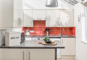 A light-filled contemporary kitchen.