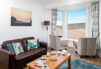 Beautiful beach and sea views await at 2 Trevose. 