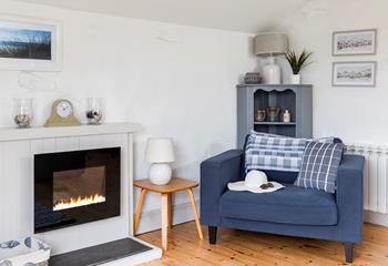 Put your feet up on the reclining chair after a day of walking the coast path.