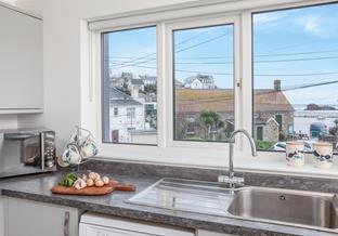 The iconic Chapel Rock can be seen from the kitchen window.