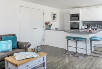 Open plan living means you can enjoy the view from the kitchen too.