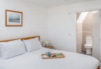 Tuck into breakfast in bed, before jumping into the en suite shower and hitting the beach.