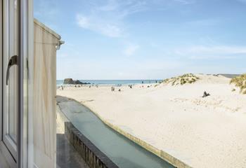 Uninterrupted beach and sea views from the living room.