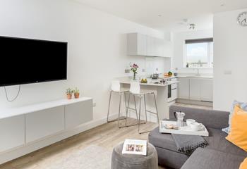 Open plan living is on the menu at Beachside Mews.