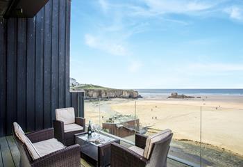 Gaze across the iconic Chapel Rock sea pool from the balcony.