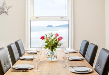 Sea views are on the menu at breakfast, lunch and dinner.