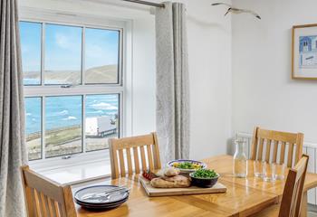 Far-reaching views across Perranporth's three mile beach and sand dunes.