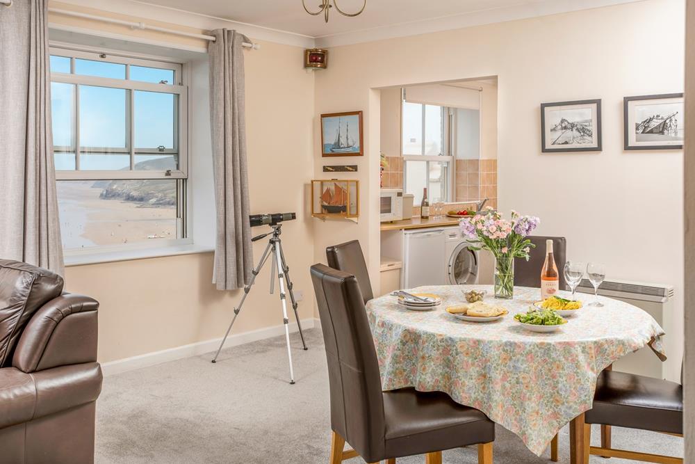 The open plan layout makes the most of the sea view.