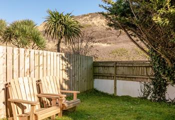 The path behind Conifers takes guests straight to the sandy shores of Perranporth beach.