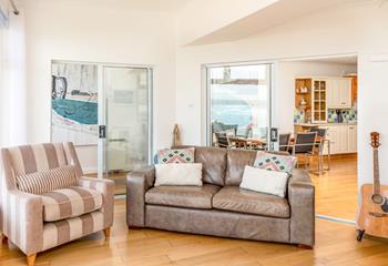 The large open plan kitchen dining area is perfect for spending quality time as a family.