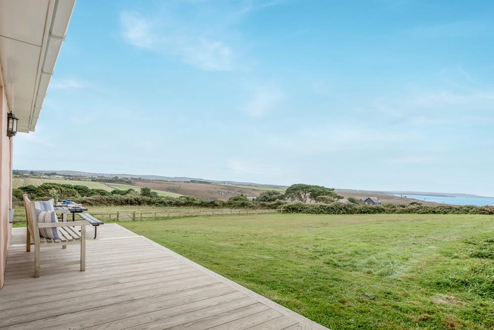 Tuck into a hearty breakfast, taking in the far-reaching views of the ocean.