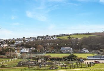 Overlooking the village green, with the beach just a short stroll away.