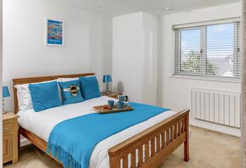 Bright sea blues are in all the bedrooms to bring a taste of the ocean inside.