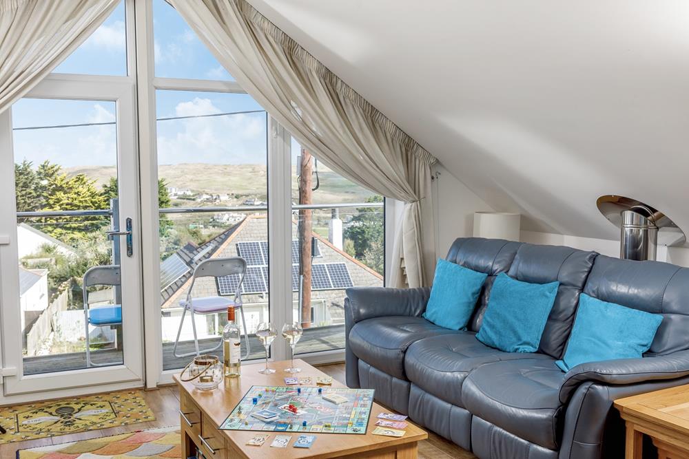 Stunning coastal and countryside views from open plan living area and balcony.
