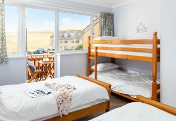 Room for all the family with twin and bunk beds.