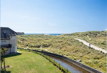 Picturesque views across the dunes and out to sea.