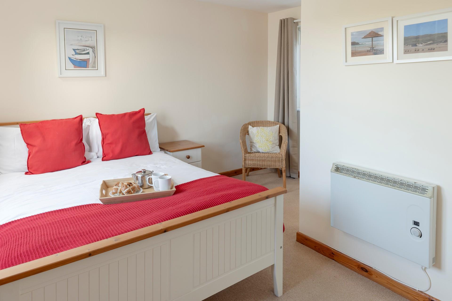 Rest your head on the comfortable king sized bed after a day of adventures. 