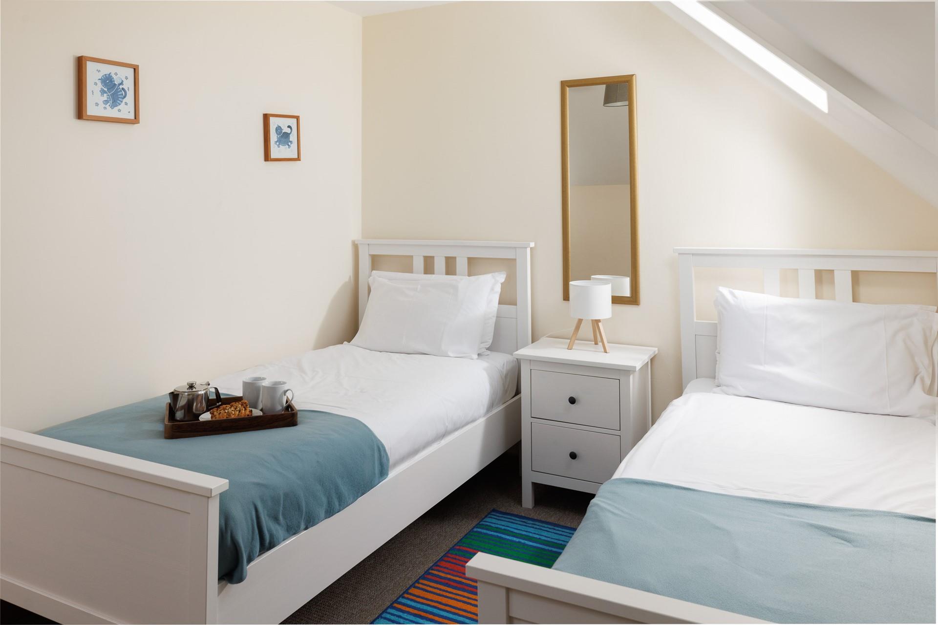 Comfortable beds await after a day full of exploring. 