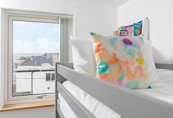 Beach views from the bunk bedroom.