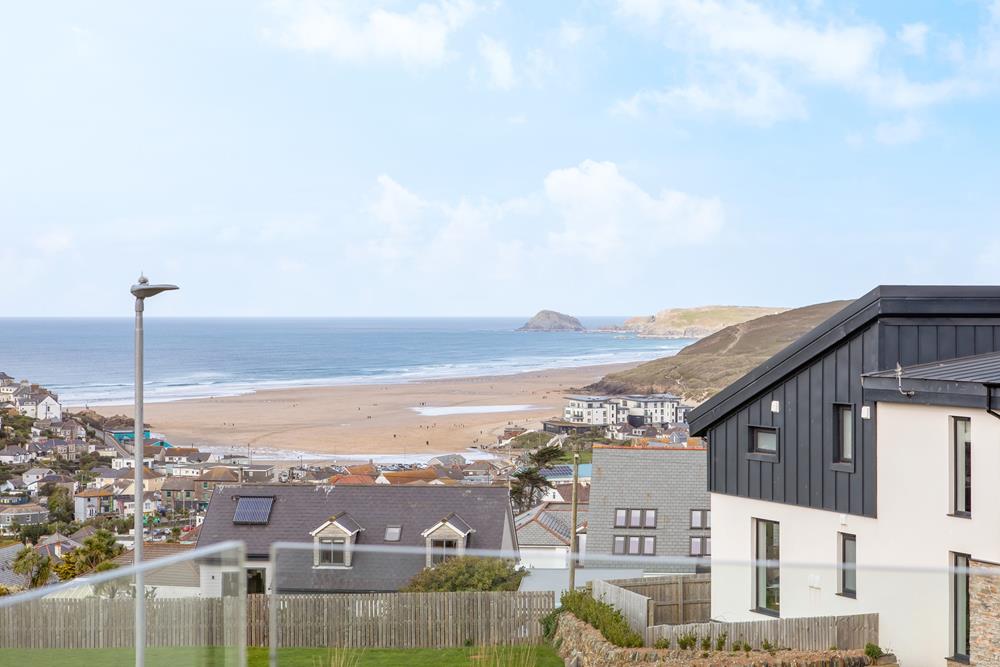 Spectacular views of Perranporth beach from the front-facing balcony.