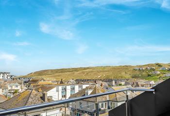 Gaze across the sand dunes from the balcony.