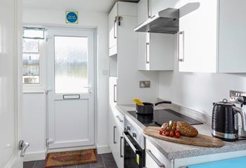 Cook tasty family dinners in the contemporary kitchen.