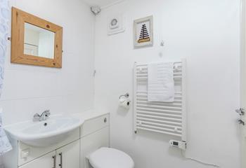 The family bathroom has all you need for a relaxing stay.